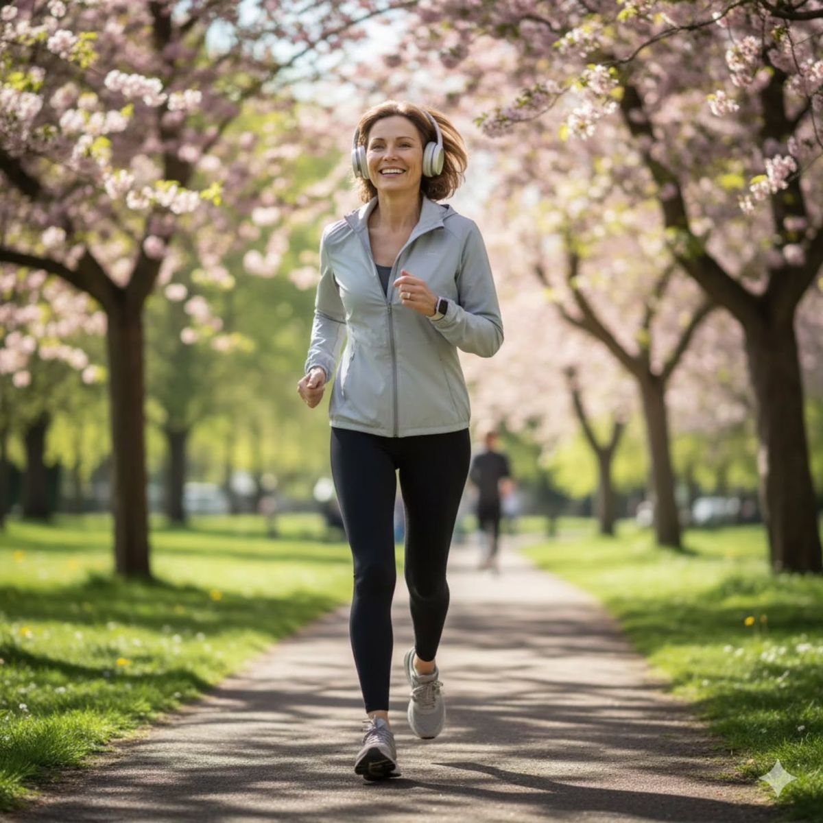 Soft gradient with abstract stepping forms